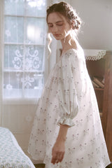 Poodle Print Silk Mini Nightdress