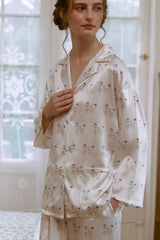 Long Sleeve Poodle Silk Pajama Set