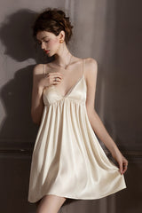 Ivory Muse Flowy Lace Silk Slip