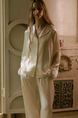 Sailor Collar Silk Pajama Set