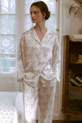Long Sleeve Poodle Silk Pajama Set