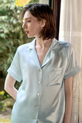 Pure Silk Half-Sleeve Lounge Set