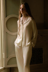 Sailor Collar Silk Pajama Set