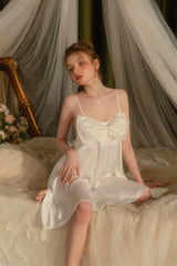 White Grande Organza Ribbon Silk Slip