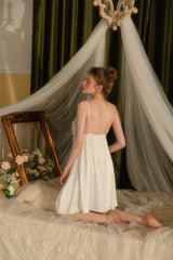 White Grande Organza Ribbon Silk Slip
