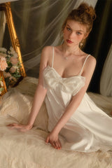 White Grande Organza Ribbon Silk Slip
