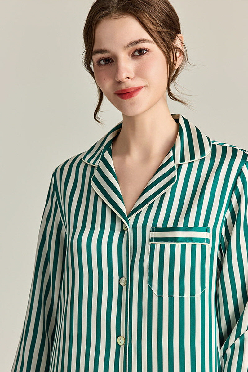 Striped Silk Pajama Set