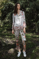 Exotic Botanical Silk Pajama Set