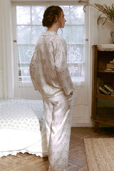 Long Sleeve Poodle Silk Pajama Set