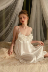 White Grande Organza Ribbon Silk Slip