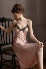 Pink Midnight Chantilly Maxi Slip