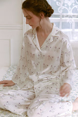 Long Sleeve Poodle Silk Pajama Set