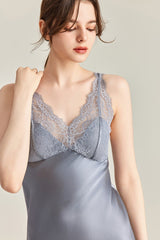 Petal Silk Slip Dress