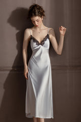 Blue Midnight Chantilly Maxi Slip