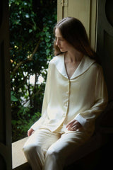 Sailor Collar Silk Pajama Set