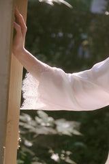 Pearl Button Silk Satin Sleepwear