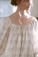 Poodle Print Silk Mini Nightdress