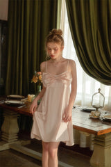 Pink Grande Organza Ribbon Silk Slip