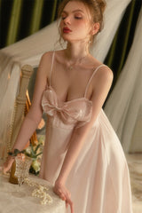 Pink Grande Organza Ribbon Silk Slip