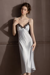 Blue Midnight Chantilly Maxi Slip