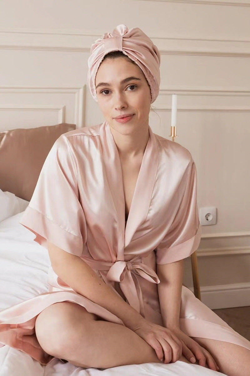 Romantic Ribbon Silk Sleep Bonnet