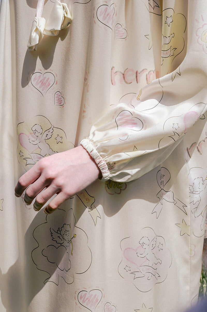 Cupid Silk Big Collar Sleep Dress