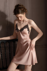 Pink Midnight Chantilly Mini Slip