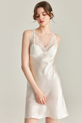 Petal Silk Slip Dress