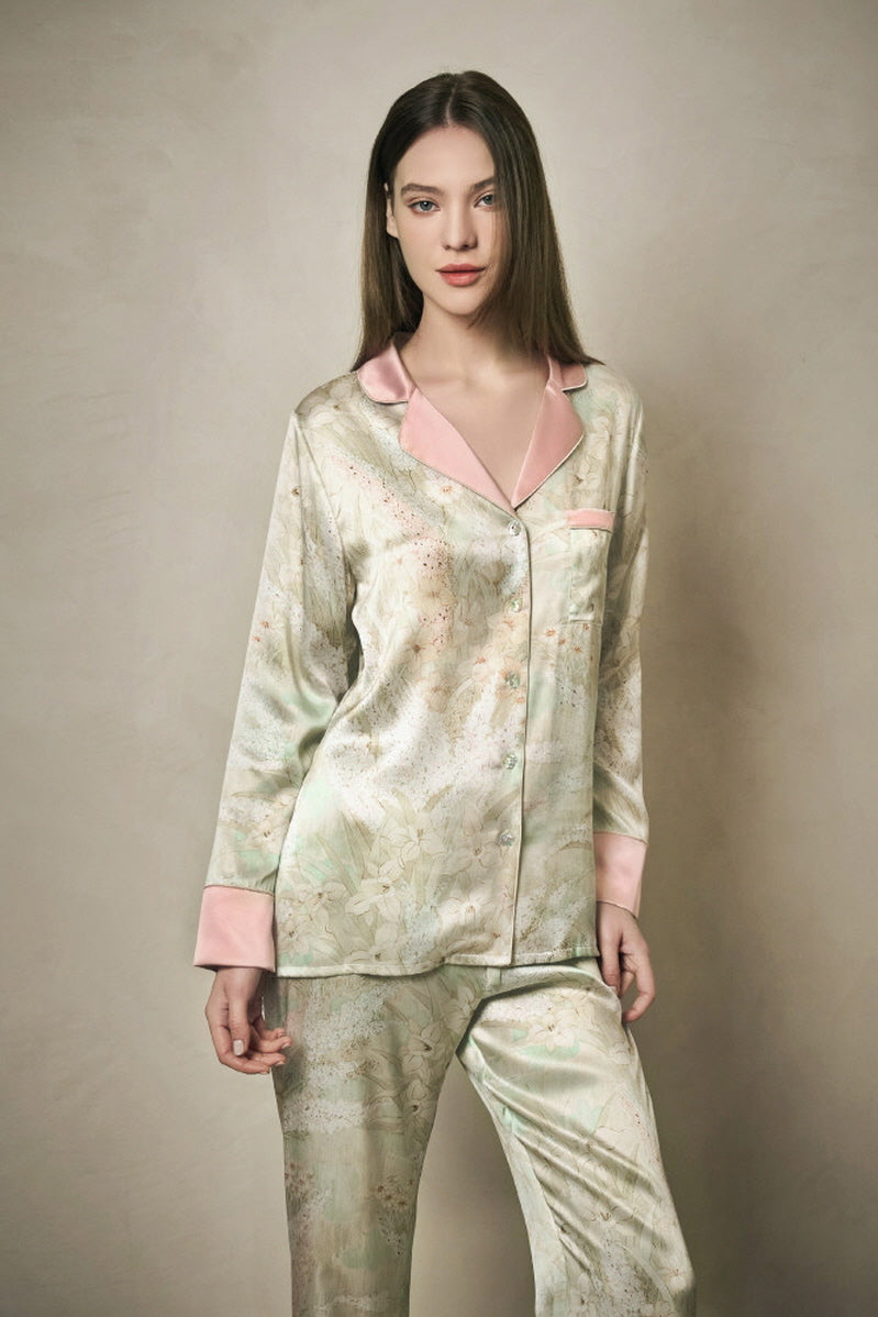 Secret Garden Silk Pajama Set