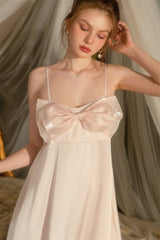 Pink Grande Organza Ribbon Silk Slip