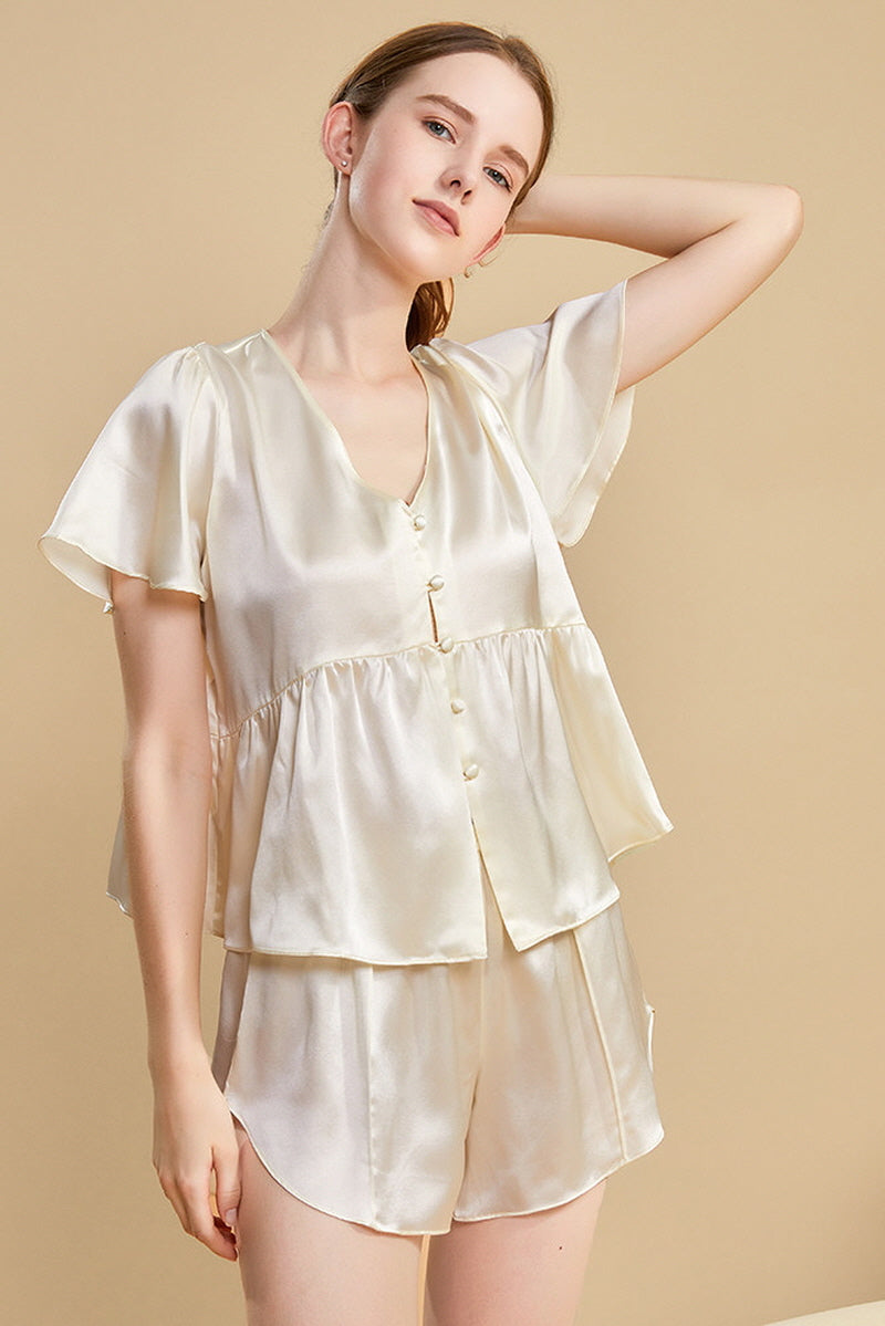 Flutter Silk Short Set