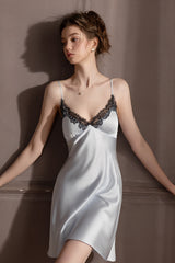 Blue Midnight Chantilly Mini Slip