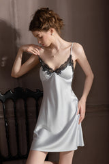 Blue Midnight Chantilly Mini Slip