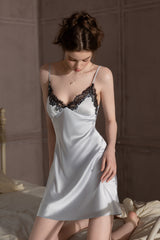 Blue Midnight Chantilly Mini Slip