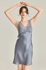 Petal Silk Slip Dress