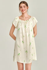 Lily of the Valley Printed Silk Nightdress