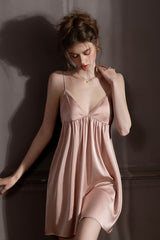 Pink Muse Flowy Lace Silk Slip