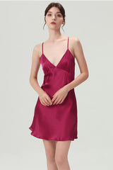 Cross-Back Silk Slip Dress