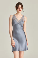 Petal Silk Slip Dress