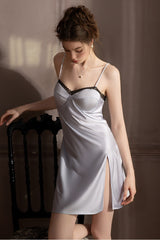 Midnight Lace Bustier Slip & Robe