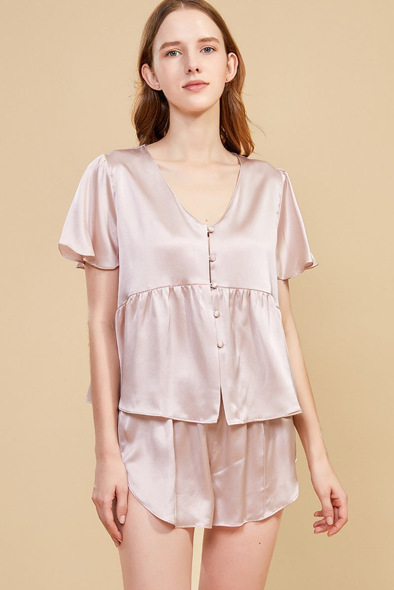 Flutter Silk Short Set