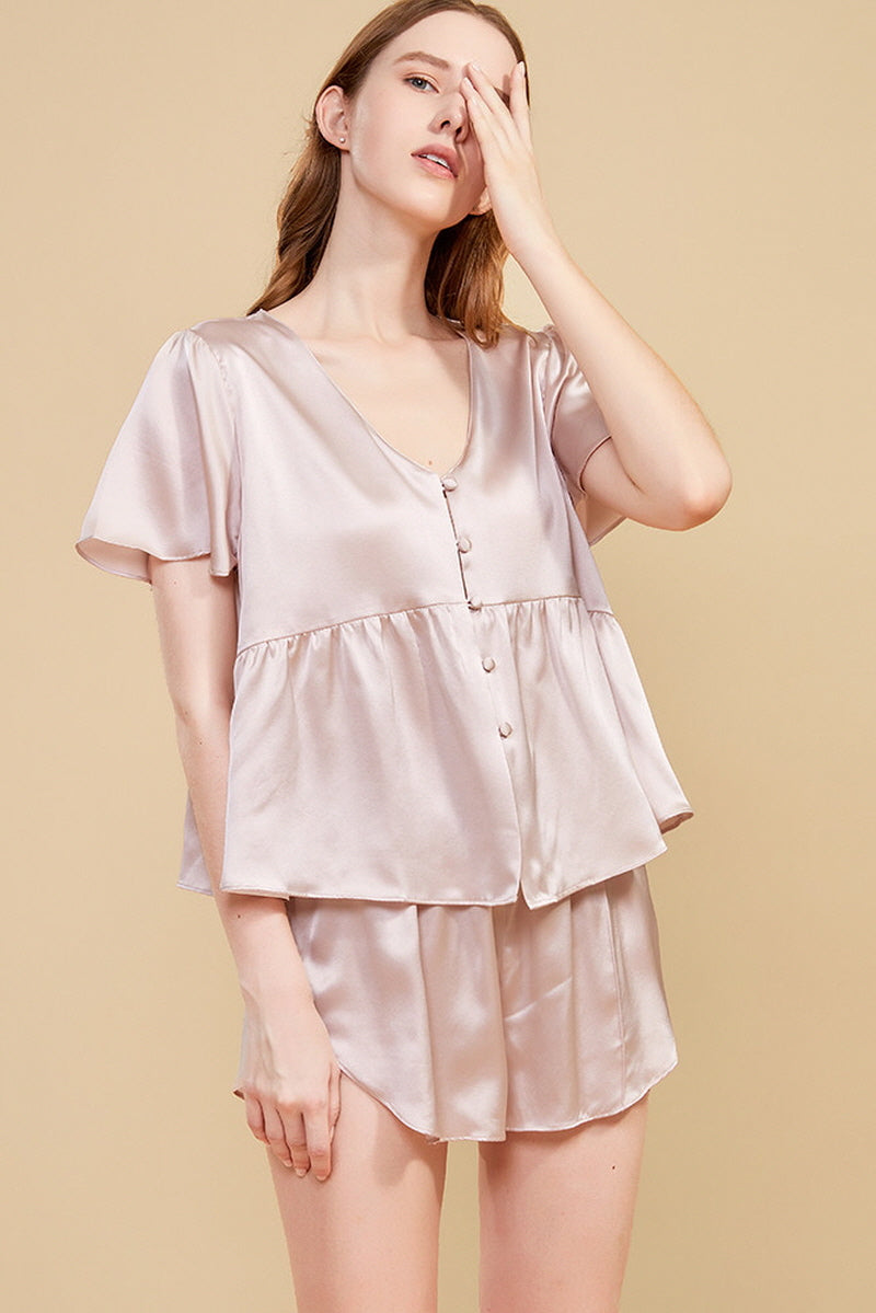 Flutter Silk Short Set