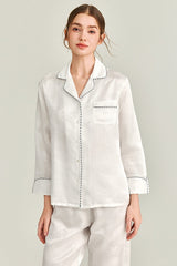 Classic Contrast Silk Pajama Set