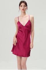 Cross-Back Silk Slip Dress