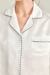 Classic Contrast Silk Pajama Set