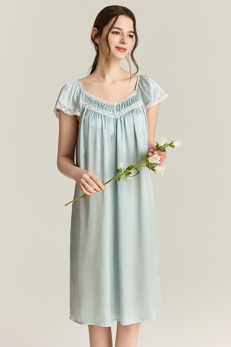 Blue Angelic Silk Loungewear