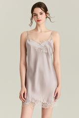 Nocturne Lace Silk Slip & Robe Set