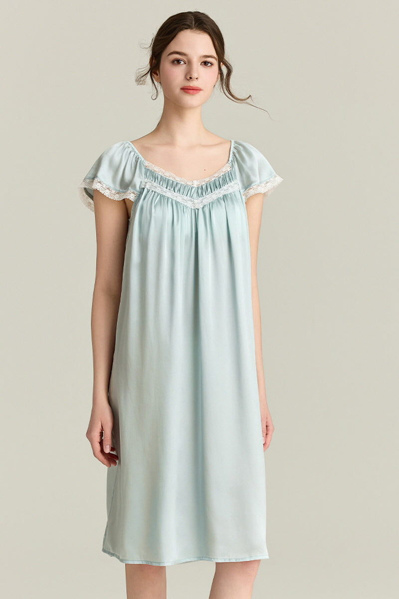 Blue Angelic Silk Loungewear