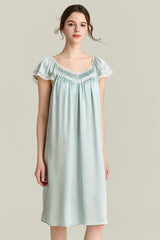 Blue Angelic Silk Loungewear