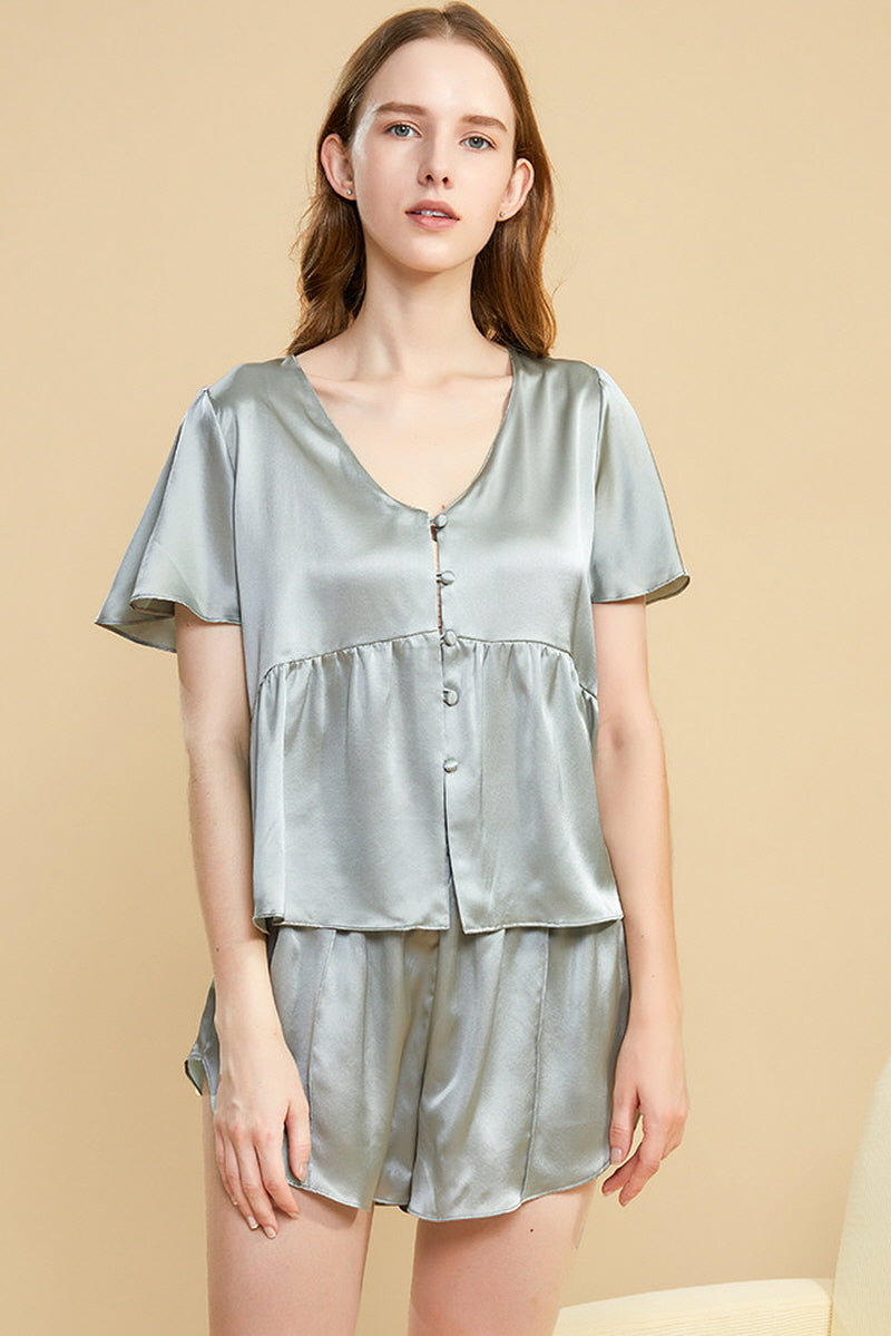 Flutter Silk Short Set